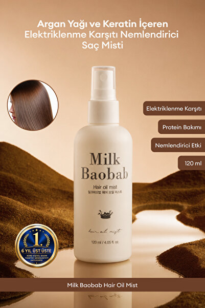 Milk Baobab Argan Yağı ve Keratin İçeren, Elektriklenme Karşıtı Nemlendirici ...