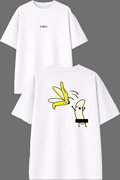 VSRN Banana Went Crazy dizajn, prednja i zadnja strana sa štampanjem, bijela ...