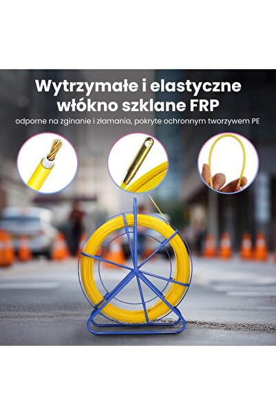 Extralink Pilot 4.5mm 25m |   Tijă de tracțiune cabluri |   Fibră de sticlă F...