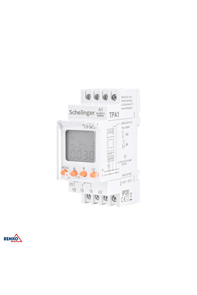 Bemko Programator orar astronomic WIFI monocanal 48-240V AC/DC