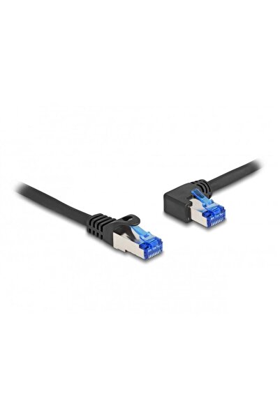 DELOCK RJ45 NWK Cat.6A S/FTP gerade gewinkelt 2m schwarz