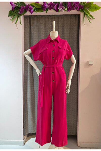 Shenaz KADIN PEMBE KETEN TULUM