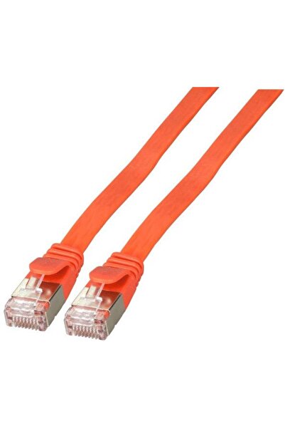 EFB Cablu patch plat RJ45 U/FTP Cat.6A PVC 0.15m roșu