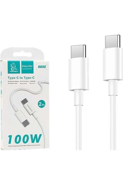 VEGA Kabel USB USB-C - USB-C 2 m Bia≈Çy (6973224877519)