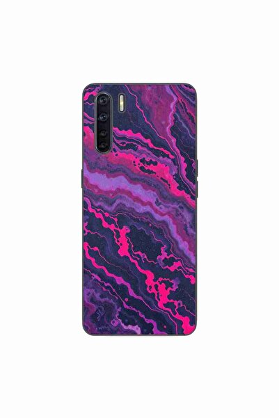 OEM Husa compatibila cu Oppo A91 Silicon Gel Tpu Model Midnight Rose Marble