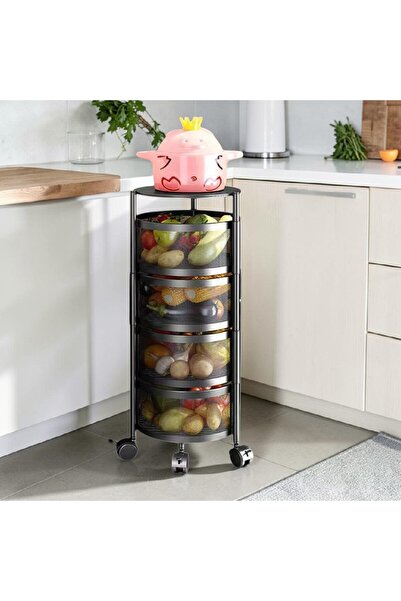 OEM Organizator mobil de bucatarie cu patru cosuri rotative pentru depozitare...