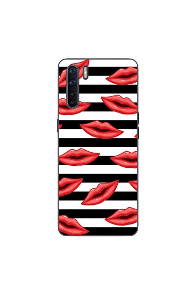 OEM Husa compatibila cu Oppo A91 Silicon Gel Tpu Model Striped Kisses