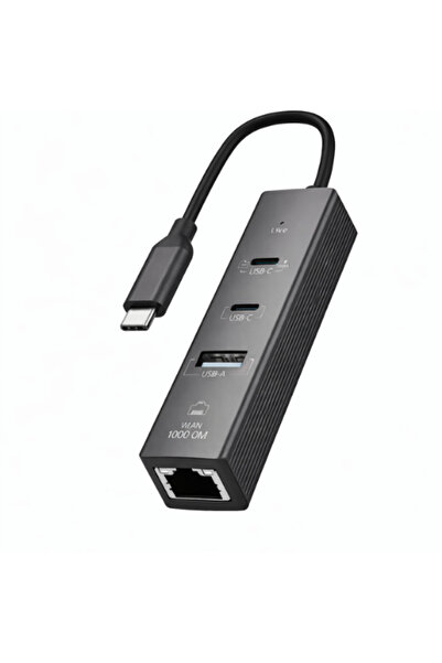 ForWhat محول TYPEC إلى 2 منفذ USB جيجابت إيثرنت لأجهزة المكاتب المنزلية