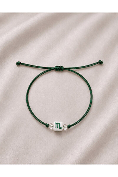 Femenino Scorpio Sign Minimal Drawstring Bracelet Adjustable Unisex Design