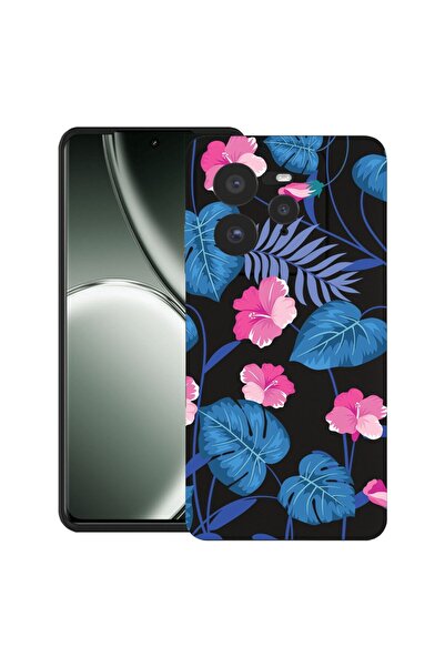 bestcase Θήκη για Realme GT 7 Pro με σχέδιο τροπικών μπλε λουλουδιών, TPU Ματ...