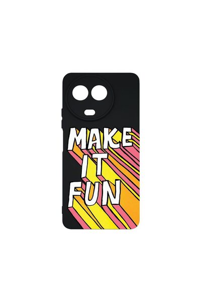 bestcase Θήκη Υγρής Σιλικόνης Premium, Συμβατή με Realme 11 5G, Make It Fun, ...