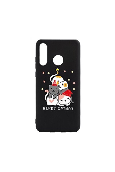 bestcase Husa Silicon Compatibila Cu Huawei P30 Lite, Merry Catmas, rezistent...