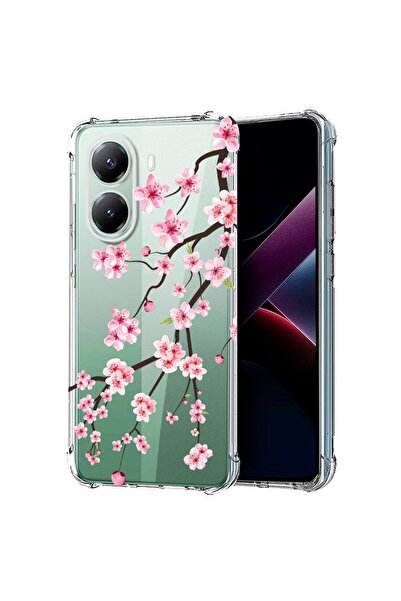 bestcase ¬Æ Husa compatibila Poco X7 Pro 5G, Anti Shock 1.5MM, Japan Cherry t...