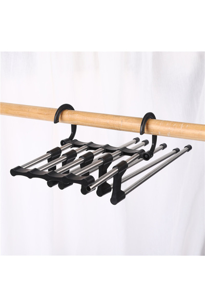 Choice1 Black Folding Pants Rack Home Pants Hanger Multi-layer Magic Seamless...