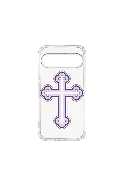 bestcase Husa Αντικραδασμική 1.5MM, Συμβατή με Google Pixel 9, Μωβ Σταυρός, Τ...
