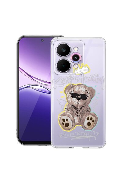 bestcase ¬Æ Husa Clear Slim Silicon Compatibila cu Realme 15 / 15 Pro, Teddy ...