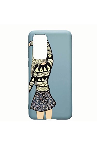 bestcase Husa Huawei P40, Girl, rezistenta la uzura, anti-alunecare, din sili...