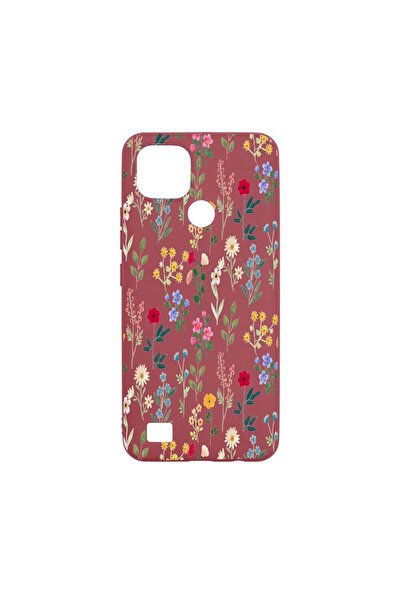 bestcase Силиконов калъф, съвместим с Realme C21, Пролетни цветя, устойчив на...