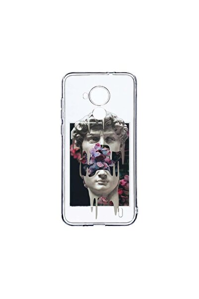 bestcase Διαφανής Θήκη Σιλικόνης 2MM, Συμβατή με Nokia C30, Άγαλμα Δαβίδ, Αντ...