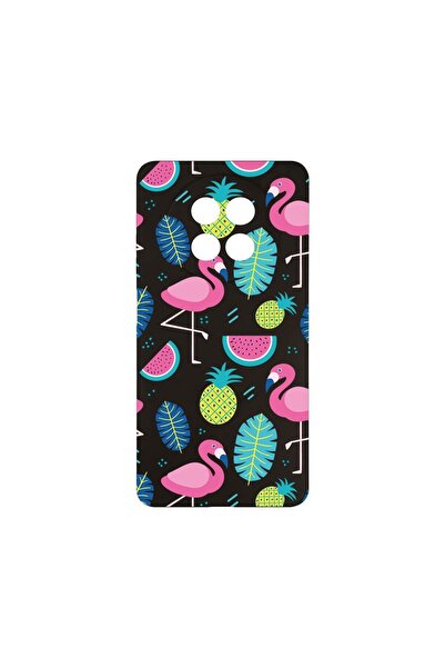 bestcase Тънък силиконов калъф 0.8ММ, съвместим с Realme 12 5G, Фламинго, Защ...