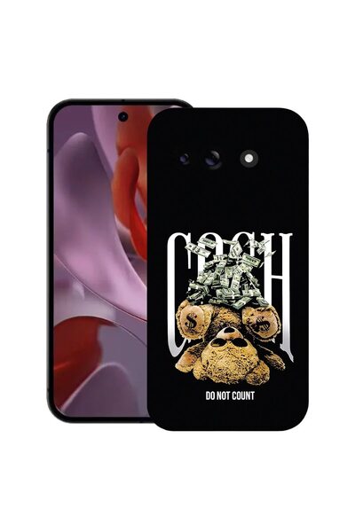 bestcase Калъф за Google Pixel 9a, Мече с пари, Тънък силиконов 0.8ММ, Против...