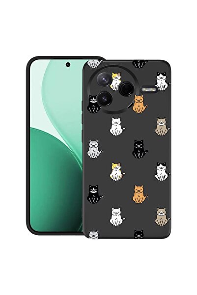 bestcase ¬Æ Husa TPU Ultra Slim Compatibil cu Poco F7 Pro, cu Design Cat Patt...