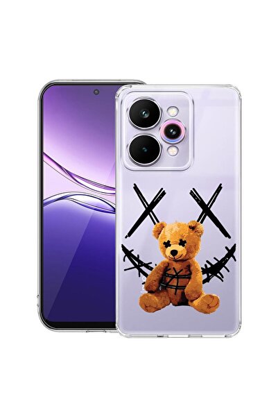 bestcase Прозрачен тънък силиконов калъф, съвместим с Realme 15 / 15 Pro, Усм...