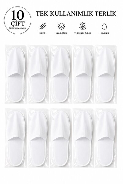 Elif Mira 10 Pairs of Disposable Hotel Spa Slippers Set Without Soles
