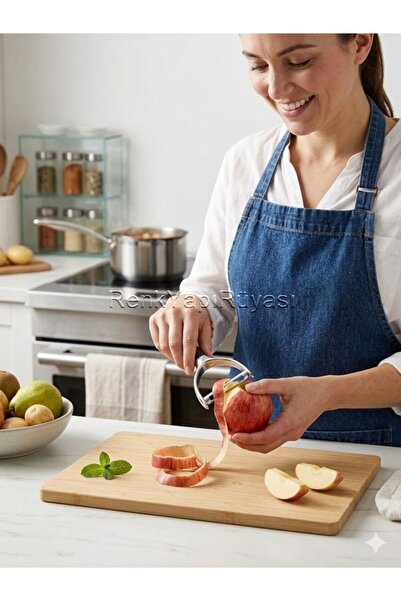 RENK YAPI RÜYASI Silicone Handle Stainless Steel Fruit and Vegetable Peeler