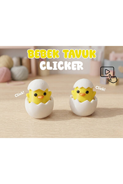 katre flowers Clicker Bebek Civciv Anahtarlık 1 ADET - Klavye Switchli Tıklam...