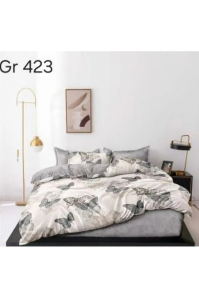 East Comfort Set de lenjerie de pat Finet 6 piese, Gri Flturi-GR423