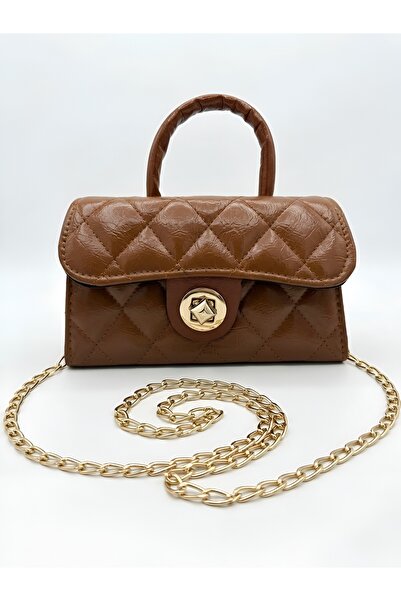 Satuna Shiny Quilted Mini Bag – Lining Detail – Women's Hand and Shoulder Bag...
