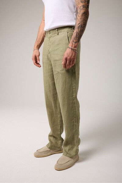 2512 Clothing Comfort Fit Linen Trousers