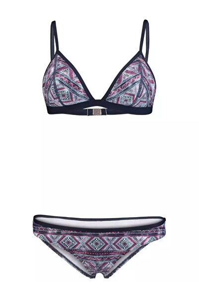 O'Neill Costum de baie bikini albastru cu imprimeu triunghiular C și detalii ...