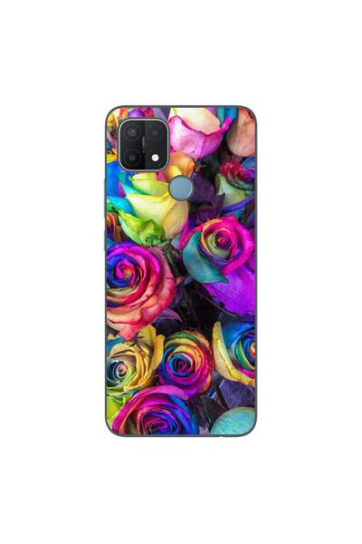 OEM Husa compatibila cu Oppo A15 si A15s Silicon Gel Tpu Model Trandafiri Col...