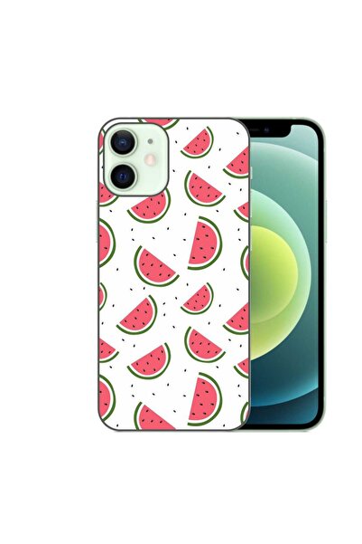 OEM Husa compatibila cu Apple iPhone 12 Mini Silicon Gel Tpu Model Watermelon...