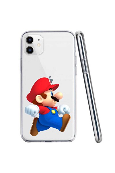 OEM Husa compatibila cu Apple iPhone 11 Silicon Transparenta Model Super Mario