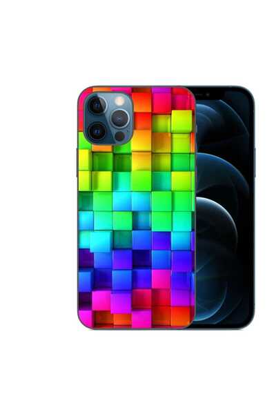 OEM Калъф, съвместим с Apple iPhone 12 Pro, силиконов гел TPU, с шарка на цве...