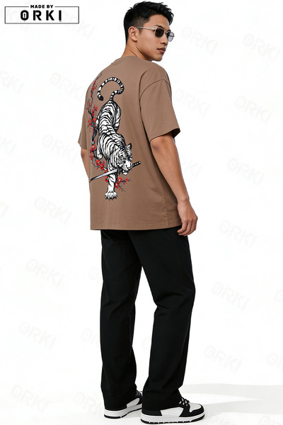 EFFRENATU Unisex Tiger's Sword Printed Sweatshirt Top and Bottom Tracksuit Se...