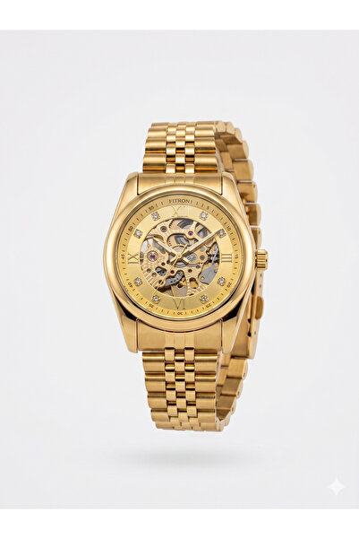 FITRON KVOGUES ROUND WITH DIAMONDS 117211 M GOLD DIAL - MEN'S AUTOMATIC