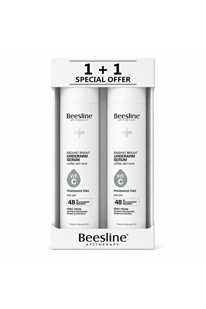 Beesline سيروم مضاد للتعرق تحت الإبط راديانت برايت، خالٍ من العطور، (1+1) مجا...