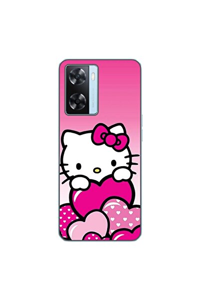 OEM Husa compatibila cu Oppo A57s Silicon Gel Tpu Model Hello Kitty Pink Hearts