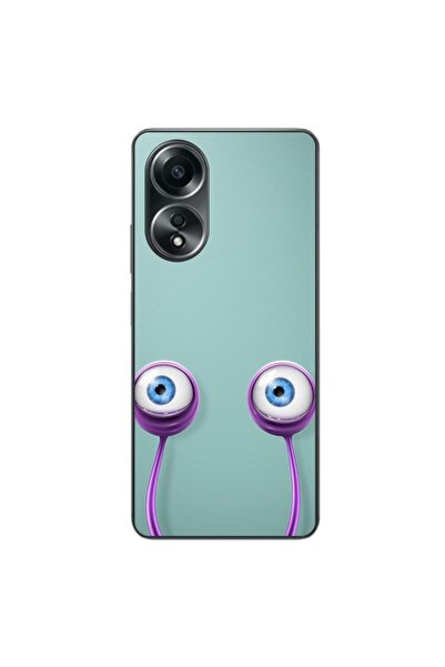 OEM Θήκη συμβατή με Oppo A58 4G Σιλικόνης Τζελ TPU με σχέδιο Μάτια Σαλιγκαριού