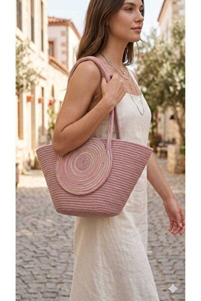 3A MODA Stylish and Convenient Cotton Jute Beach and Shoulder Bag