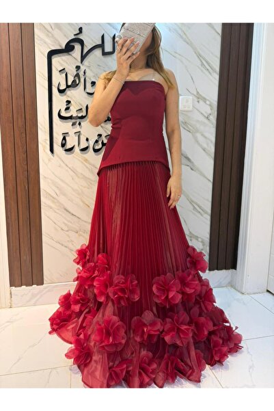 ELHAM FASHION Rouza Evening Dress Burgundy