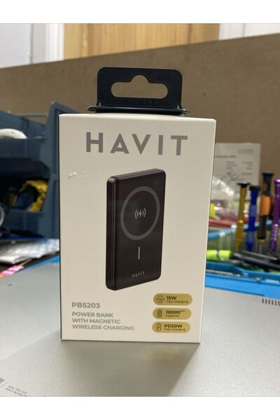 Havit بنك طاقة PB5217 مع شاحن لاسلكي مغناطيسي