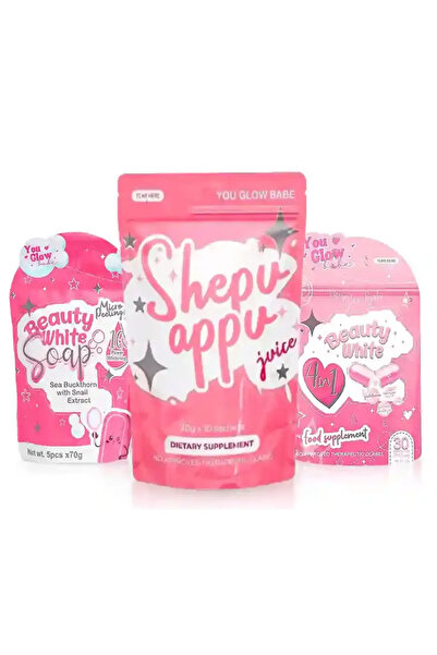 You Glow babe Shepu Appu Juice + Beauty White Soap + 4-in-1 Capsule – Promo B...