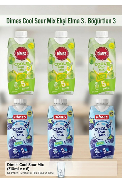 Dimes Cool karma 3 sour böğürtlen+ 3 sour ekşi elma