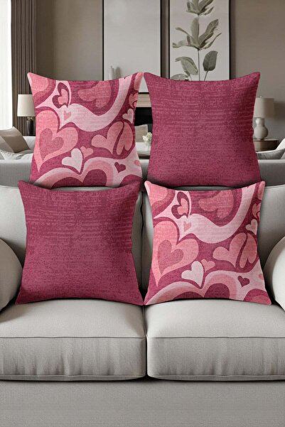 Dolce Mariee Digital Printed Soft Textured 4-Piece Throw Pillow Cover Set Krl...