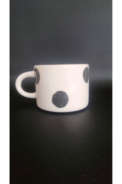 Zümrüdüanka Seramik Handmade Ceramic Mug with Polka Dots